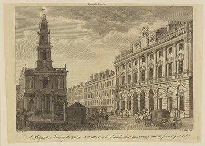 Veduta prospettica della Royal Academy of Arts, inciso da W. Walker, 1795 da Paul Sandby